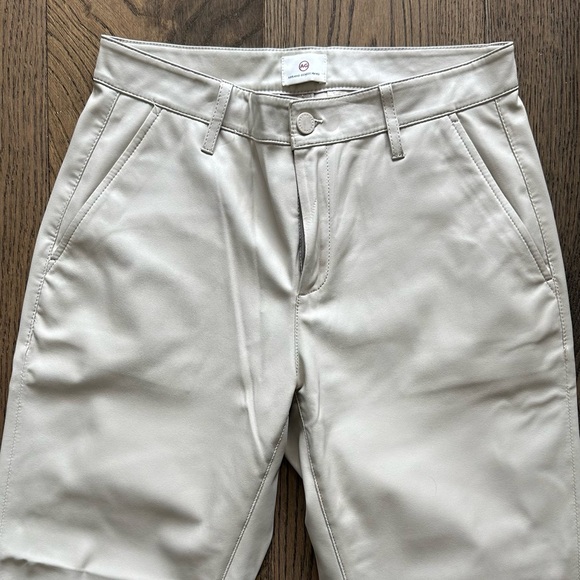 Adriano Goldschmied Faux Leather Pants, Size 26 - Luxe Beige - Picture 2 of 9